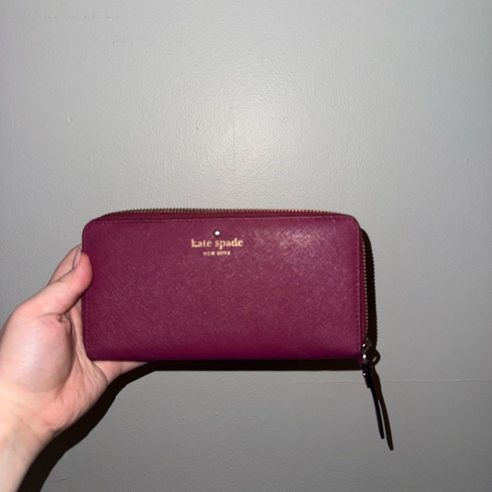 Kate Spade Magenta Zip-Around Wallet